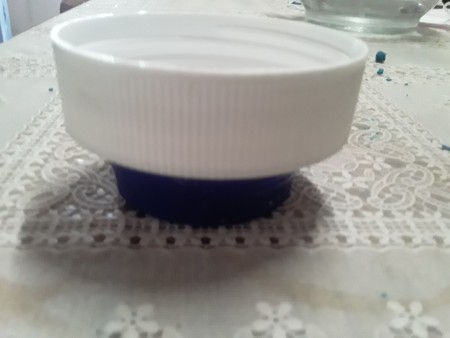 En el envase azul coloco el agua y el algodón absorbe el agua y lo lleva dónde estarían las hormigas.